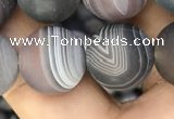 CAA2396 15.5 inches 14mm round matte Botswana agate beads wholesale