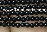 CAA2400 15.5 inches 2mm round black agate beads wholesale