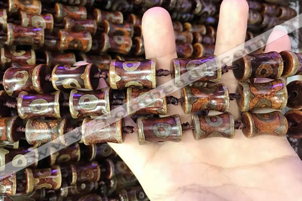 CAA2661 15.5 inches 14*21mm - 16*24mm bone tibetan agate dzi beads