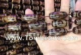 CAA2662 15.5 inches 10*28mm - 11*30mm rice tibetan agate dzi beads