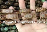 CAA2675 15.5 inches 12*28mm - 15*32mm rice tibetan agate dzi beads