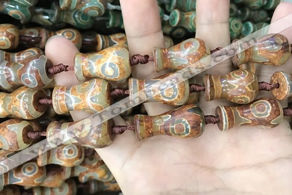 CAA2677 15.5 inches 15*23mm - 16*28mm vase-shaped tibetan agate dzi beads