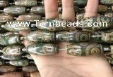 CAA2705 15.5 inches 14*38mm - 16*43mm rice tibetan agate dzi beads