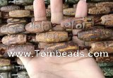 CAA2706 15.5 inches 14*38mm - 16*43mm rice tibetan agate dzi beads