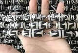 CAA2718 15.5 inches 14*38mm - 16*43mm rice tibetan agate dzi beads