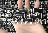 CAA2719 15.5 inches 14*38mm - 16*43mm rice tibetan agate dzi beads