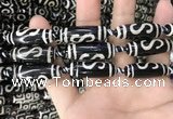 CAA2727 15.5 inches 10*28mm - 11*30mm rice tibetan agate dzi beads