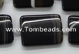 CAA273 15.5 inches 20*40mm rectangle black line agate beads