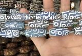 CAA2742 15.5 inches 12*30mm - 13*31mm rice tibetan agate dzi beads
