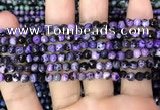 CAA2822 15 inches 4mm faceted round fire crackle agate beads wholesale