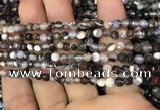 CAA2826 15 inches 4mm faceted round fire crackle agate beads wholesale