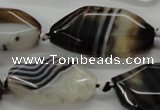 CAA283 15.5 inches 18*30mm freeform black line agate beads