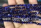 CAA2835 15 inches 4mm faceted round fire crackle agate beads wholesale