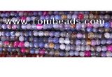 CAA2885 15 inches 6mm faceted round fire crackle agate beads wholesale