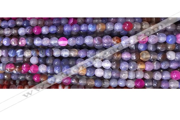 CAA2885 15 inches 6mm faceted round fire crackle agate beads wholesale