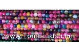 CAA2887 15 inches 6mm faceted round fire crackle agate beads wholesale