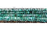 CAA2888 15 inches 6mm faceted round fire crackle agate beads wholesale