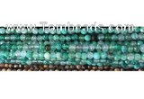 CAA2888 15 inches 6mm faceted round fire crackle agate beads wholesale