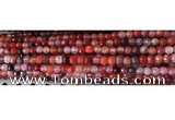 CAA2890 15 inches 6mm faceted round fire crackle agate beads wholesale