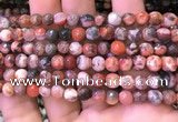 CAA2897 15 inches 6mm faceted round fire crackle agate beads wholesale