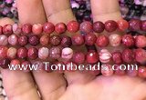 CAA2901 15 inches 6mm faceted round fire crackle agate beads wholesale