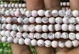 CAA2918 15 inches 6mm faceted round fire crackle agate beads wholesale