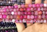 CAA2961 15 inches 8mm faceted round fire crackle agate beads wholesale