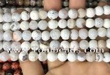 CAA2984 15 inches 8mm faceted round fire crackle agate beads wholesale