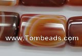 CAA300 15.5 inches 23*30mm rectangle red line agate gemstone beads