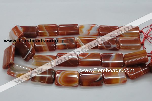 CAA300 15.5 inches 23*30mm rectangle red line agate gemstone beads