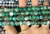 CAA3000 15 inches 8mm faceted round fire crackle agate beads wholesale