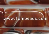 CAA301 15.5 inches 25*50mm rectangle red line agate gemstone beads