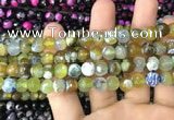 CAA3011 15 inches 8mm faceted round fire crackle agate beads wholesale