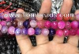 CAA3051 15 inches 10mm faceted round fire crackle agate beads wholesale