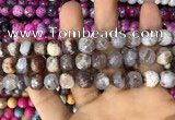 CAA3061 15 inches 10mm faceted round fire crackle agate beads wholesale