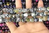 CAA3066 15 inches 10mm faceted round fire crackle agate beads wholesale