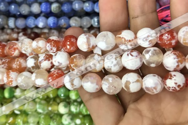 CAA3073 15 inches 10mm faceted round fire crackle agate beads wholesale