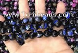 CAA3092 15 inches 10mm faceted round fire crackle agate beads wholesale