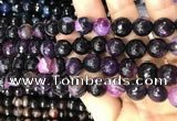 CAA3096 15 inches 10mm faceted round fire crackle agate beads wholesale