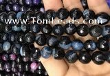 CAA3097 15 inches 10mm faceted round fire crackle agate beads wholesale