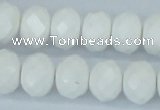 CAA31 15.5 inches 10*14mm rondelle white agate gemstone beads
