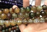 CAA3199 15 inches 14mm faceted round fire crackle agate beads wholesale