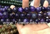 CAA3202 15 inches 14mm faceted round fire crackle agate beads wholesale