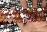 CAA3233 15 inches 16mm faceted round fire crackle agate beads wholesale