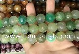 CAA3239 15 inches 16mm faceted round fire crackle agate beads wholesale