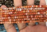 CAA3264 15 inches 4mm faceted round agate beads wholesale