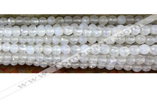 CAA3290 15 inches 6mm faceted round agate beads wholesale