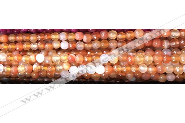 CAA3293 15 inches 6mm faceted round agate beads wholesale