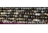 CAA3294 15 inches 6mm faceted round agate beads wholesale