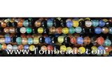 CAA3296 15 inches 6mm faceted round agate beads wholesale